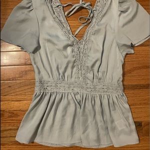 Cute Light Blue American Eagle Blouse Size Small